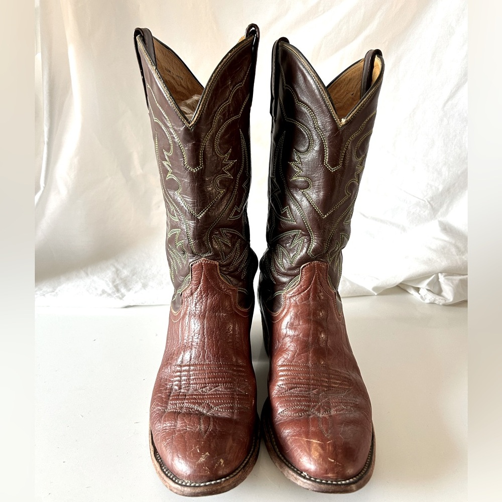 Men’s vintage 80s leather cowboy boots
